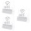 3Pièces Enseignes WiFi Acryliques Transparentes Pour Café Et 8