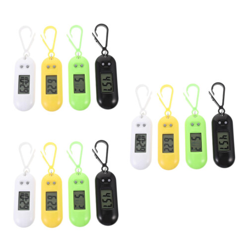 12Pcs Assorted Color Examination Clip-on Watches Student Keychain 2
