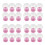 24Pièces Boules À Neige Rose Pour Cadeaux Décor 10