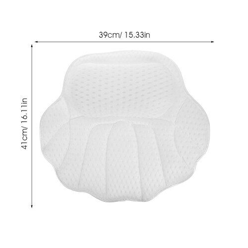 2Pièces Oreillers De Bain En Polyester Ventouse Antidérapante Pour Spa 1