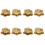 8Pcs Brass Golden Toad Sculpture Money Frogs Table Decoration 4