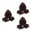 3Pcs Coffee Mini Knitted Romper for Plush Toys Soft Doll Clothes 6