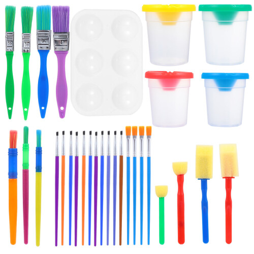 3Sets Fine Art Class Painting Accessories Assorted Color Paint Cups 1