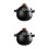 2Pièces Pot À Ragoût Céramique Noir, Design Doux, Usage 6