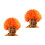 2Pièces Perruque Orange Clown Élastique Pour Carnaval Soirée Fête 2