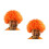 2Pièces Perruque Orange Clown Élastique Pour Carnaval Soirée Fête 5