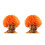2Pièces Perruque Orange Clown Élastique Pour Carnaval Soirée Fête 7