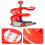 2Pièces Piste Rotative De Course En ABS Rouge Pour Jouets Voitures 8