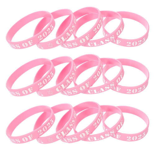 75Pièces Bracelets Graduations Roses En Silicone Pour École 2