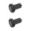 2Pièces Couvre Bouts De Crosse Hockey Noir ABS Optimisé 6