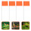 96Pièces Drapeaux PVC Orange Visibilité Pour Terrasse Pelouse 10