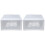 2Pcs White Plastic Storage Case for Home Clothes and Accessories 2