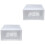 2Pcs White Plastic Storage Case for Home Clothes and Accessories 3