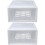 2Pcs White Plastic Storage Case for Home Clothes and Accessories 4