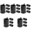 20Pcs Manual Carbon Steel Angle Socket Wrenches Black Repair Tool Kit 3
