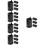 20Pcs Manual Carbon Steel Angle Socket Wrenches Black Repair Tool Kit 10