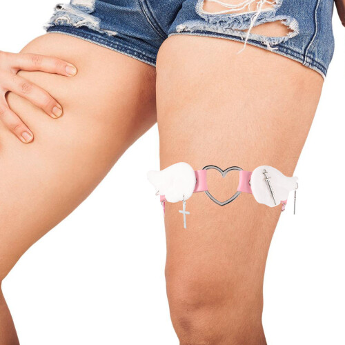 Jarretière De Rose Ajustable Plumes PU 2