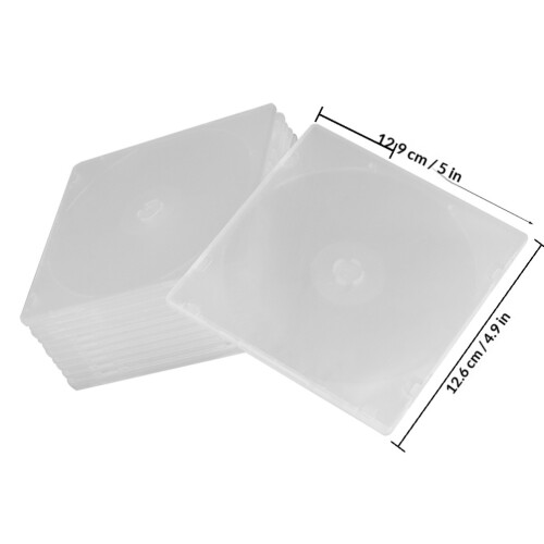 100Pièces Coffrets Cd Dvd Transparent Usage Stockage 2