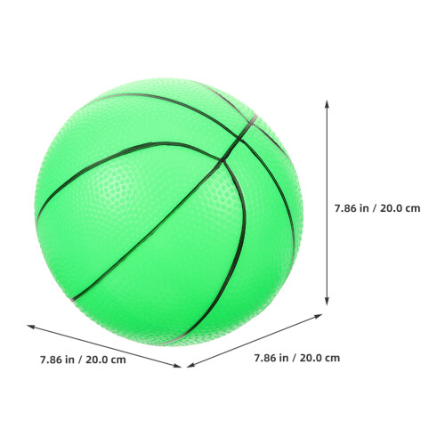1Ballon Basket PVC Vert Clair Pour Jeux Enfants 1