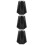 3Pièces Roue Pour Stationnaire Noir Durable 9