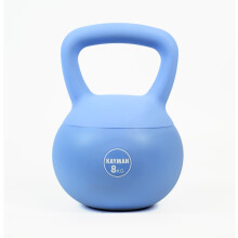 KAYMAN 8kg Soft Kettlebell for Home Gym PVC Coated Weight Floor Safe Flat Base Durable Fitness Equipment