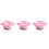 3Pcs Baby Suction Bowl Set Pink Toddler Feeding Tableware Fork Spoon 3