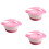 3Pcs Baby Suction Bowl Set Pink Toddler Feeding Tableware Fork Spoon 5