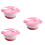 3Pcs Baby Suction Bowl Set Pink Toddler Feeding Tableware Fork Spoon 6