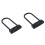2Pcs Black Combination U Locks for Bikes Gates and Outdoor Security 4