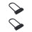 2Pcs Black Combination U Locks for Bikes Gates and Outdoor Security 5