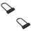 2Pcs Black Combination U Locks for Bikes Gates and Outdoor Security 6