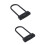 2Pcs Black Combination U Locks for Bikes Gates and Outdoor Security 7