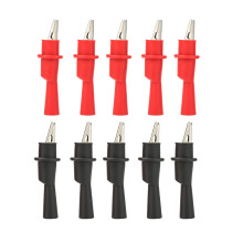Zaciski krokodylkowe do testowania elektrycznego, zaciski wciskane, multimetr, zestaw zacisków krokodylkowych, izolowane zaciski krokodylkowe,