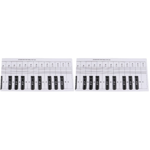 2Pcs Standard Piano Keyboard Practice for Students 2
