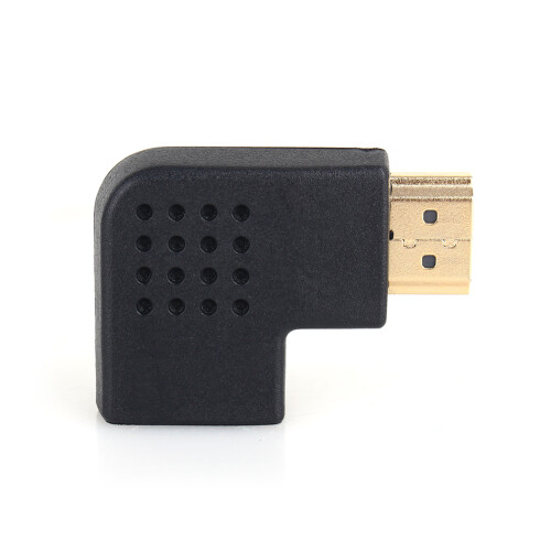Προσαρμογέας HDMI 90 μοιρών σε σχήμα L, αρσενικό-θηλυκό, επιχρυσωμένο, ορθογώνιο,