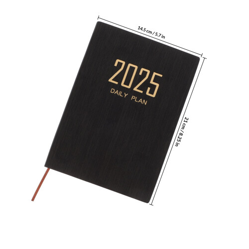 Agenda 2025 Noir Avec Page Lisse Et Facile 1