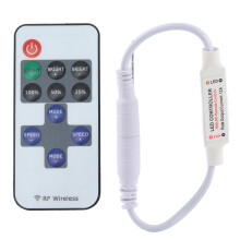 Controler LED cu luminozitate reglabilă cu variator RF, telecomandă wireless pentru lumini sub dulap cu funcție de salvare automată, plug and play