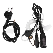 Security Industry Walkie Talkie Headset with PTT Button Featuring Fits Snugly in the Ear and High Sensitivity Mic for Enhanced Communication Clarity