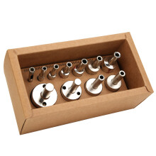 Conjunto de brocas diamantadas para corte de mármore e granito, incluindo serra copo para vidro, com lubrificação a água necessária. Fabricadas
