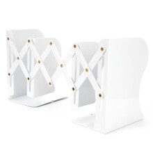 Magazine File Organizer Expandable Bookends Adjustable Bookend Sturdy Metal Construction Foldable Book Organizer Space Saving Design Scratch