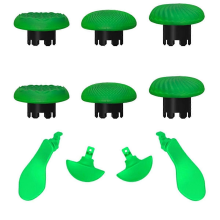 Kit de joystick 10 en 1 compatible avec la manette DualSense Edge de PS5 : joysticks de remplacement, poignée et 4 palettes (vert).