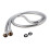 2Pcs Silver Bathroom Hose Shower Stainless Steel Double Lock Durable 2
