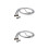 2Pcs Silver Bathroom Hose Shower Stainless Steel Double Lock Durable 4