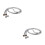 2Pcs Silver Bathroom Hose Shower Stainless Steel Double Lock Durable 6
