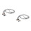 2Pcs Silver Bathroom Hose Shower Stainless Steel Double Lock Durable 7