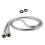 2Pcs Silver Bathroom Hose Shower Stainless Steel Double Lock Durable 11