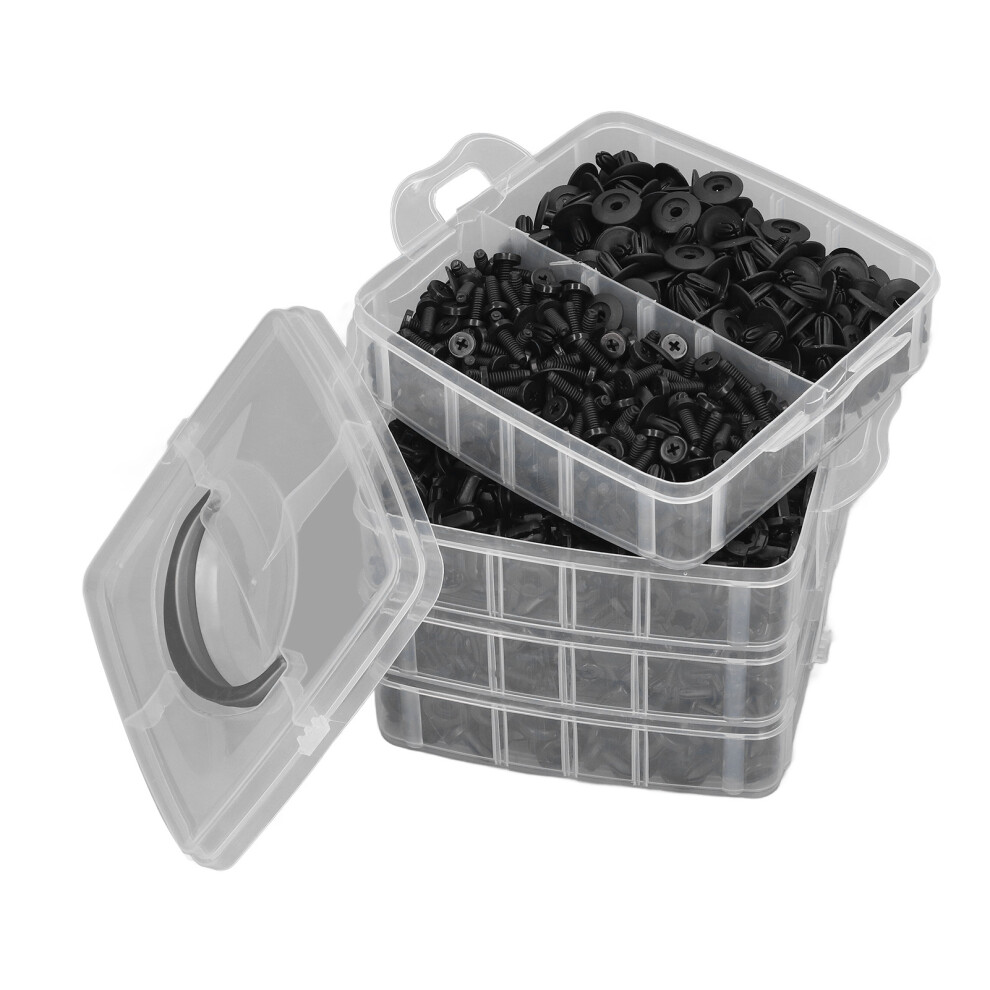 Fender Rivet Clips Plastic Fasteners Kit Splash Shield Retainers Secure Abs Material Universal Fit Storage Box Included 9071309156454