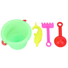 Conjunto de brinquedos de praia para crianças, ideal para festas temáticas havaianas, com mini baldes de areia, feito de plástico resistente e com
