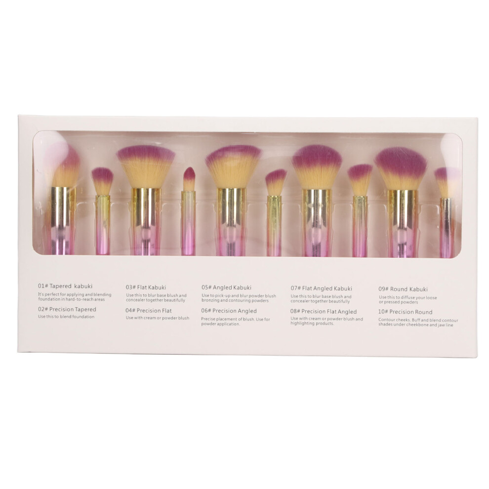 Contour Blush Foundation Concealers Eye Shadows Eyebrow Cosmetic Brushes Vegan Cruelty-Free Bristles High Definition Finish Stylish Design Non Slip