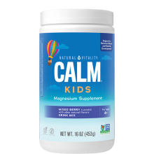 Natural Vitality CALM Kids Magnesium Supplement Powder – Mixed Berry Flavour 453g